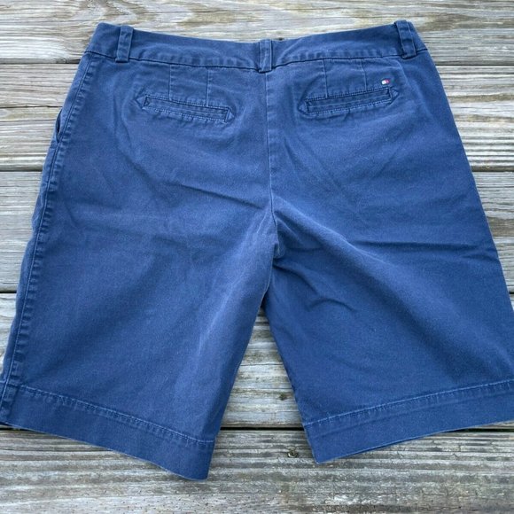 Tommy Hilfiger Women Shorts Navy Blue Chino Shorts Size 6 - Picture 8 of 8